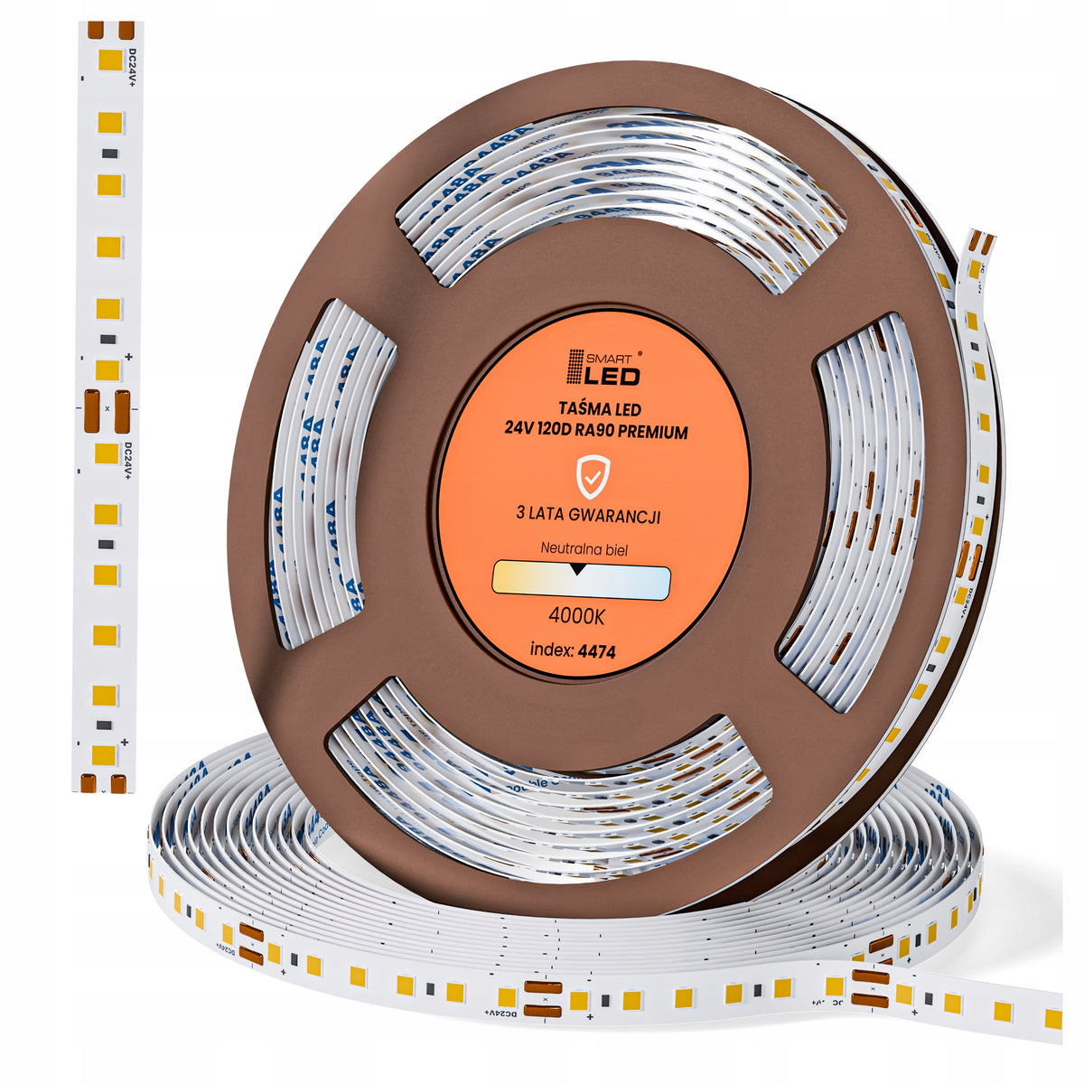 Bílý LED pásek 24 V, 4000 K, 1 m – neutrální bílá