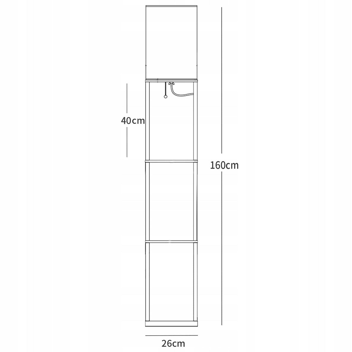Stojací lampa E27 160 cm