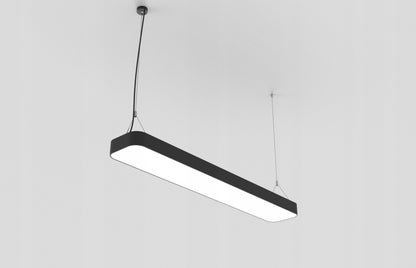 Černé kancelářské závěsné LED svítidlo 50 W, 120 cm