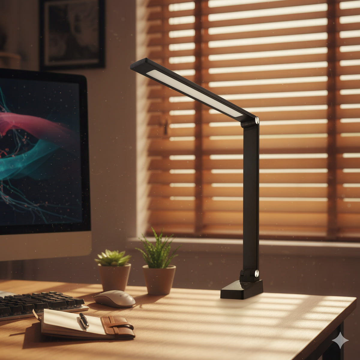 LED stolní lampa 10 W, s dotykovým ovládáním, CCT, nastavitelná
