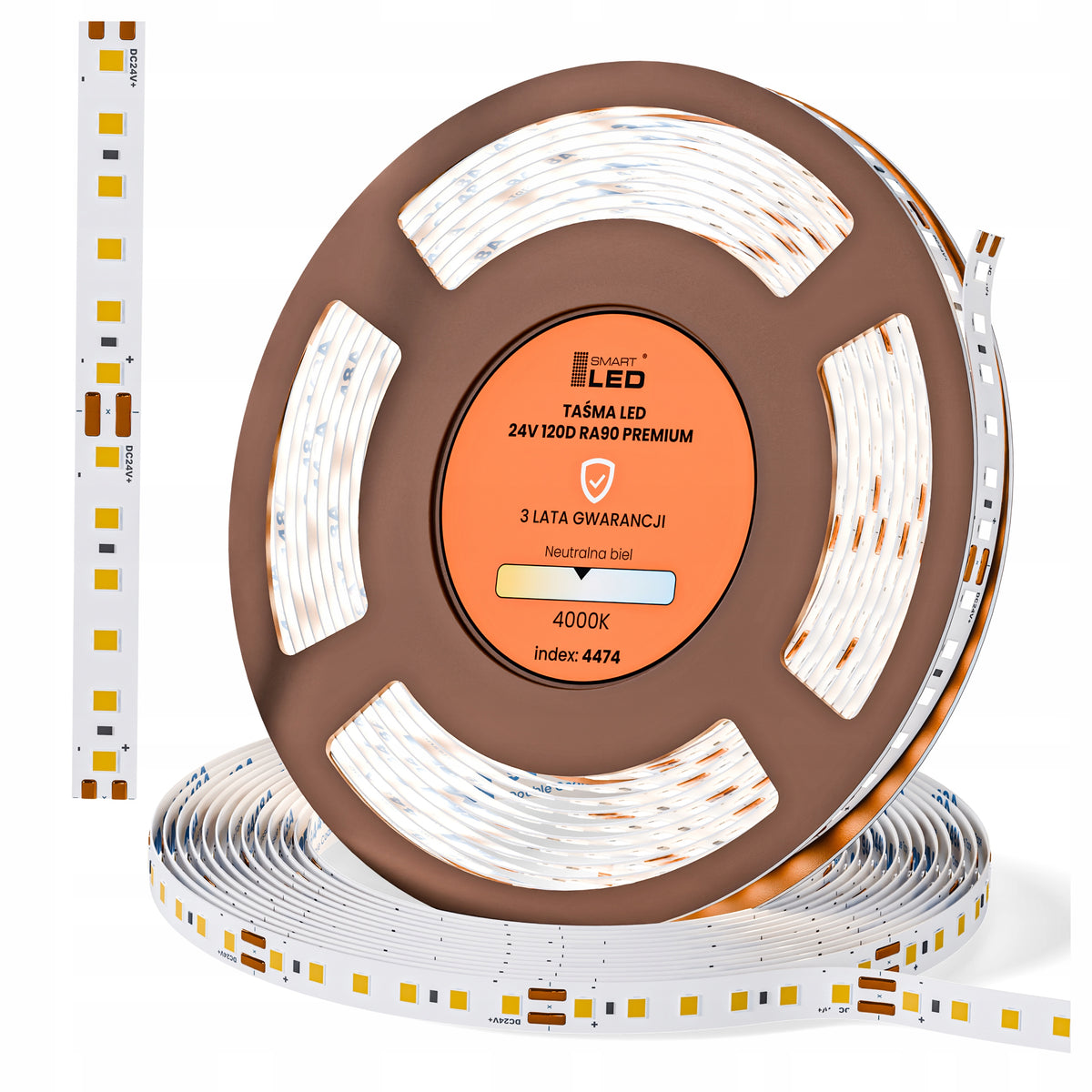 Bílý LED pásek 24 V, 4000 K, 1 m – neutrální bílá