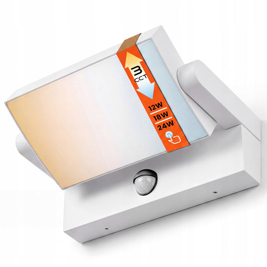 LED fasádní svítidlo 24 W, 3 režimy barvy světla