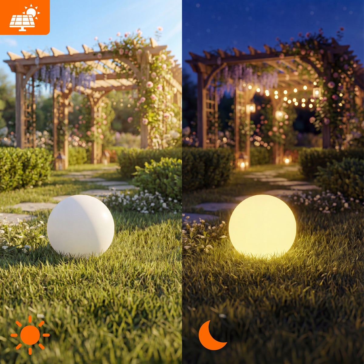 LED solární zápichové svítidlo 40 cm, IP65