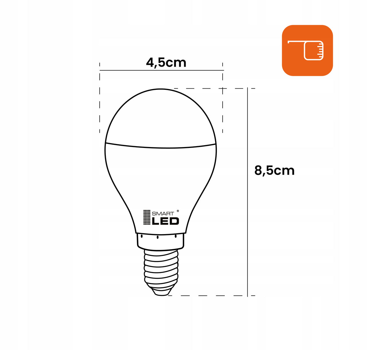 LED žárovka E14 10 W, 900 lm, 4500 K – neutrální bílá