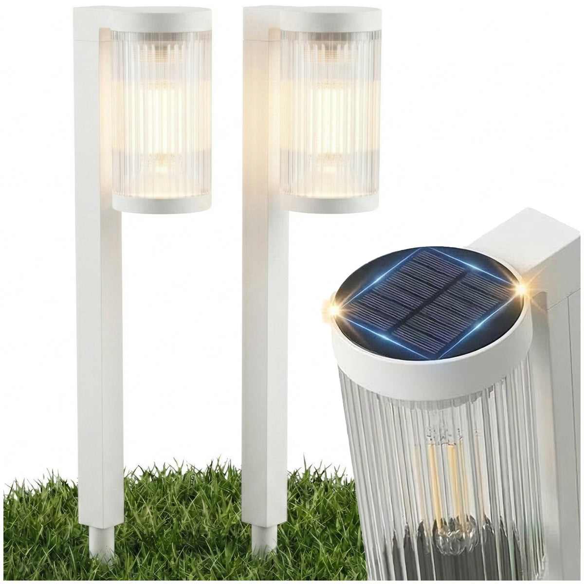 Sada 2 ks: lED solární zápichové svítidlo