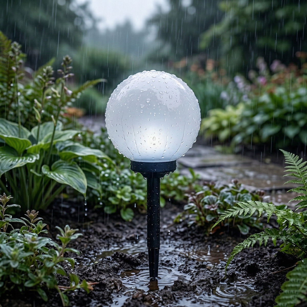 LED solární zápichové svítidlo 25 cm