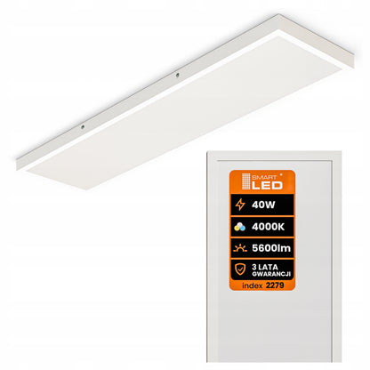 Stropní LED svítidlo 5600 lm, 30 × 120 cm