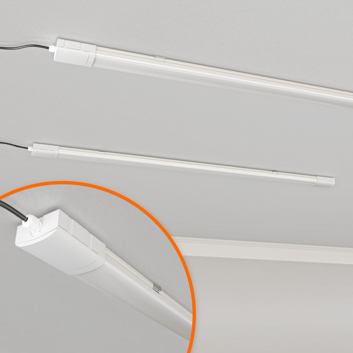 Prachotěsné LED svítidlo 40 W, 6400 lm, 120 cm, IP65
