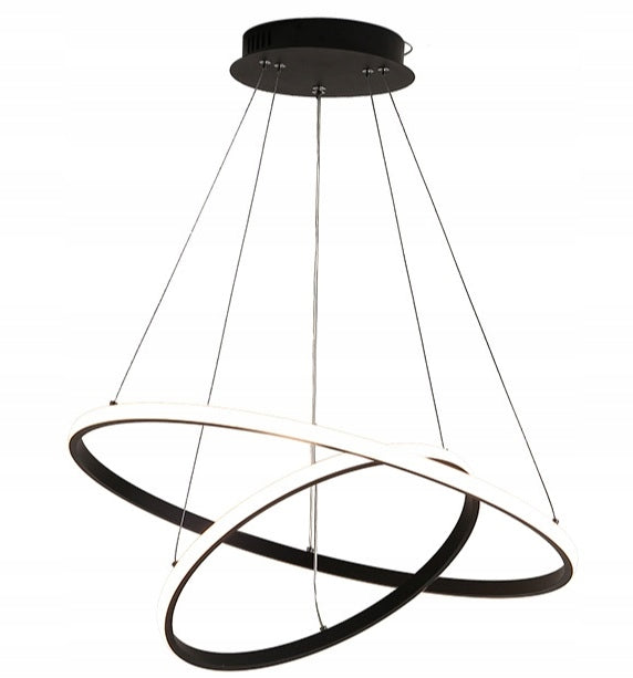 Černé LED závěsné svítidlo 49 W – neutrální bílá
