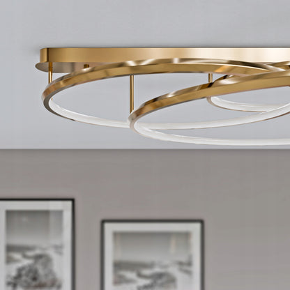Zlaté designové stropní LED svítidlo 156 W, 14 040 lm, 3000/4000/6500 K, IP20