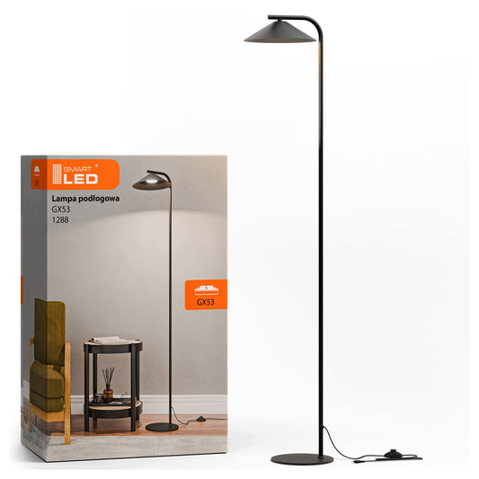 Černá stojací lampa GX53
