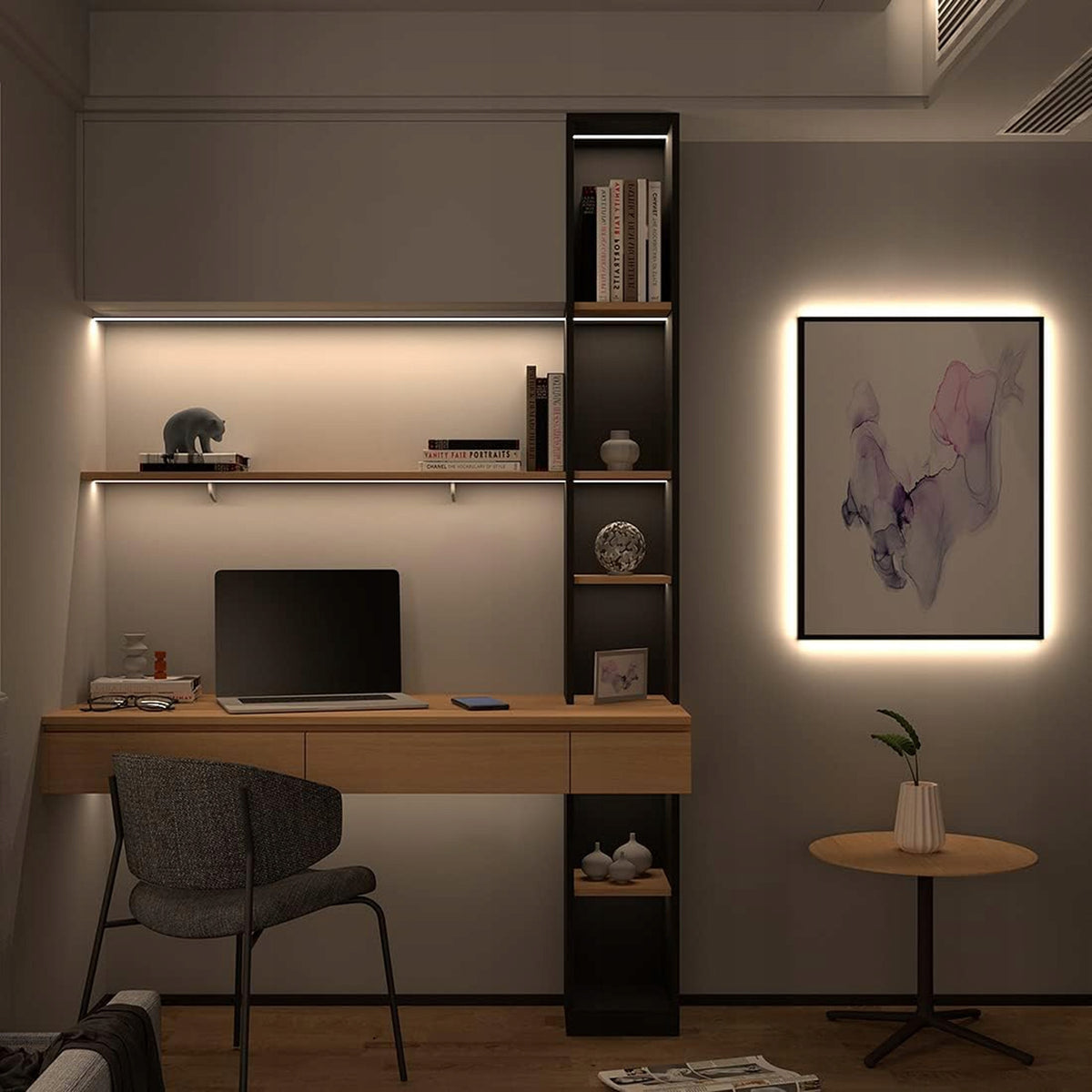 Bílý LED pásek 12 V, 10 W, 1100 lm, 1 m – teplá bílá