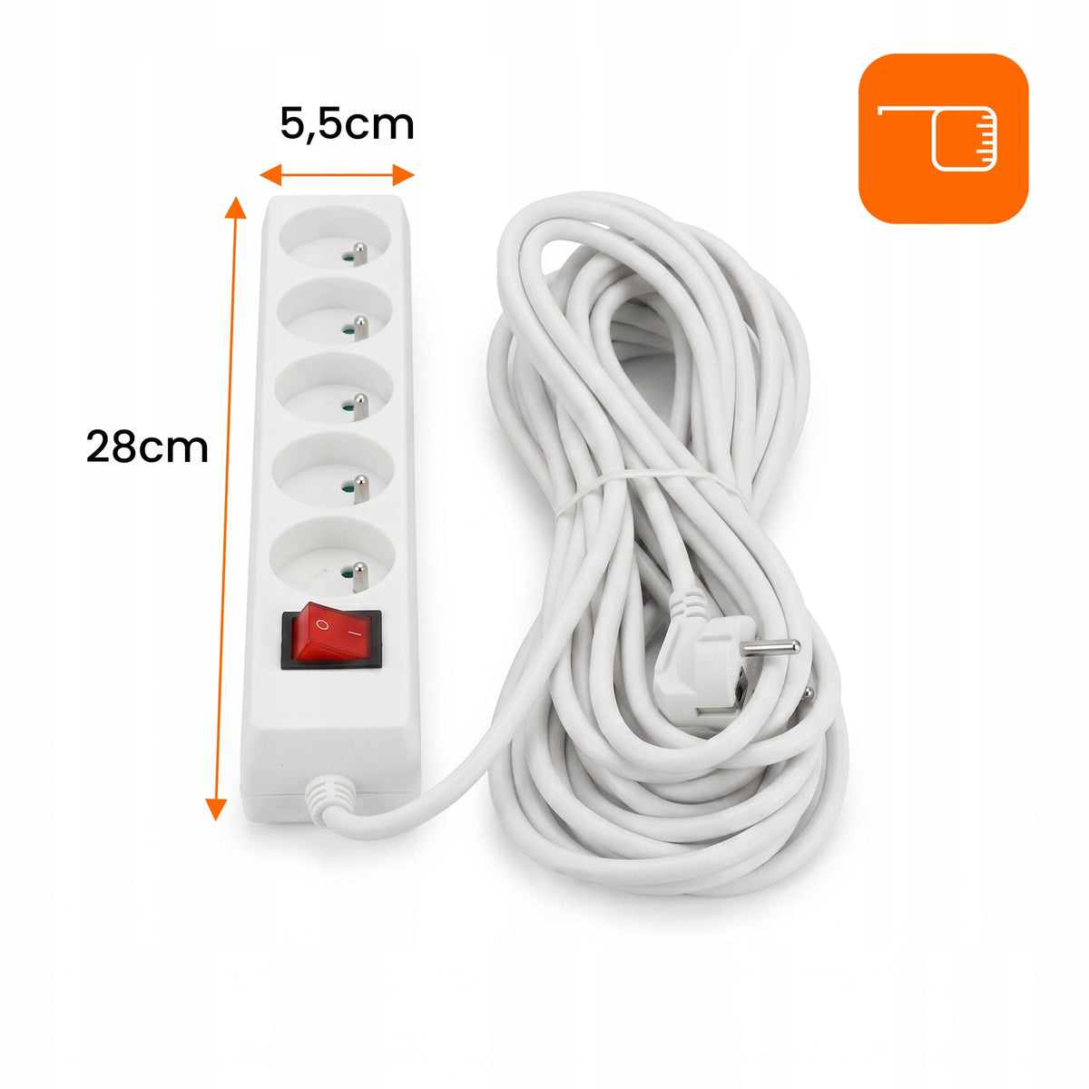 Prodlužovací kabel 2500 W, 10 m