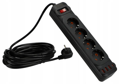 Prodlužovací kabel 230 V, 5 m, USB