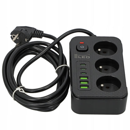 Prodlužovací kabel 230 V, 3 m, USB