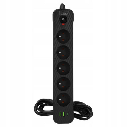 Prodlužovací kabel 2500 W, 3 × 1.5 mm, USB