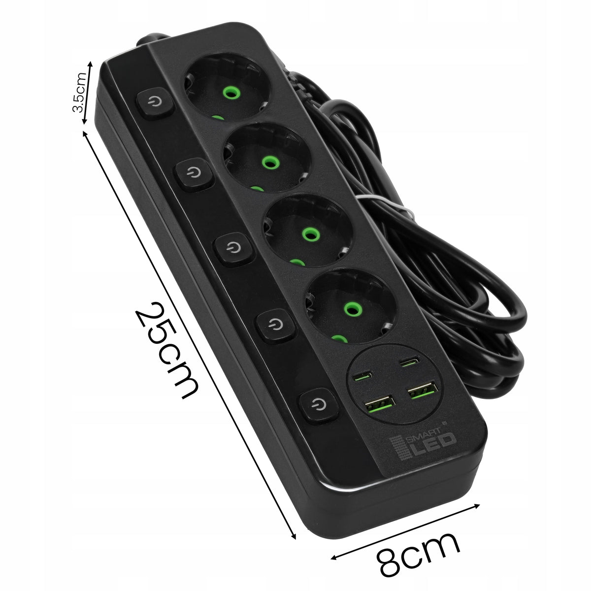 Prodlužovací kabel 230 V, 3 m, USB