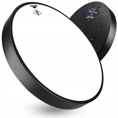 Černé stropní LED svítidlo 30 W, 40 cm