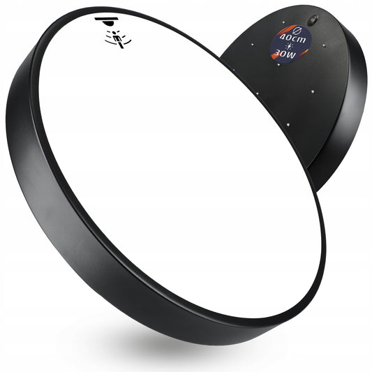 Černé stropní LED svítidlo 30 W, 40 cm