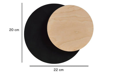 Nástěnné svítidlo CIRCLE 1A – černé