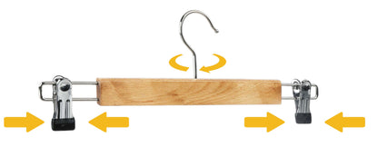 Věšák dřevěný na sukně 1 kus přírodní