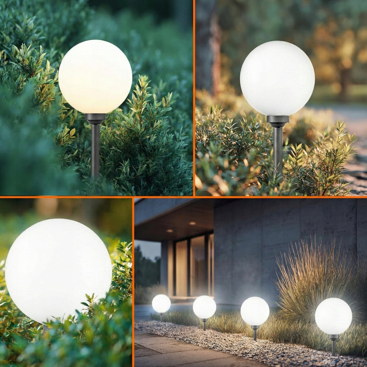 LED solární zápichové svítidlo 25 cm