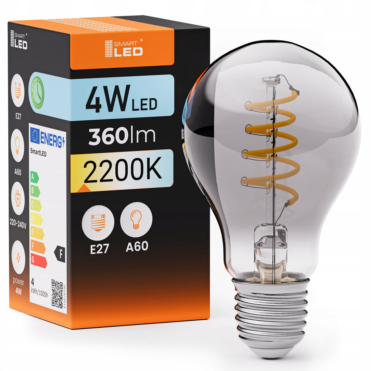 LED žárovka E27 4 W, 360 lm, 2200 K – teplá bílá