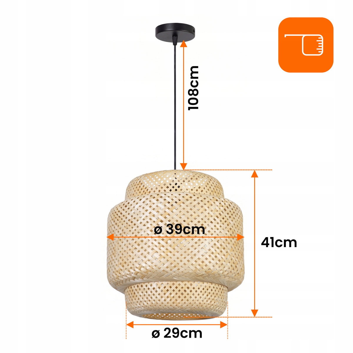 Stropní svítidlo E27 39 cm