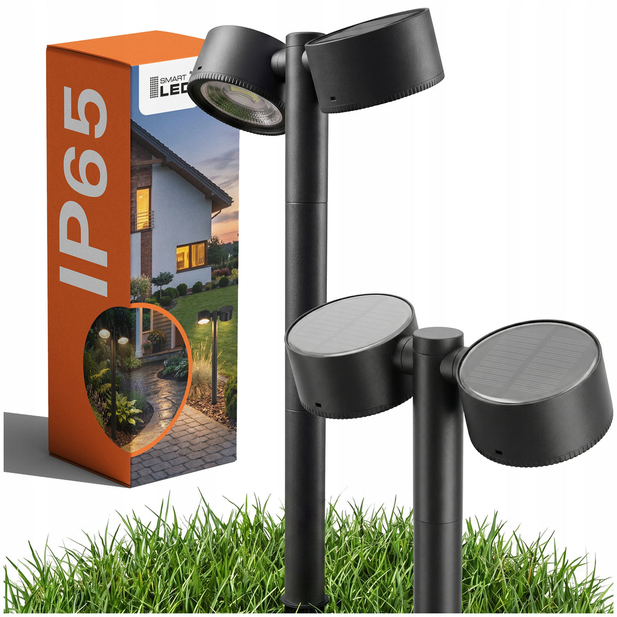 LED solární zápichové svítidlo, nastavitelné, IP65