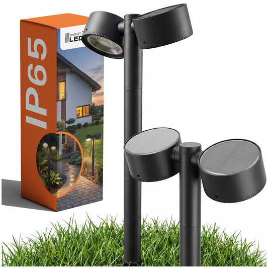 LED solární zápichové svítidlo, nastavitelné, IP65