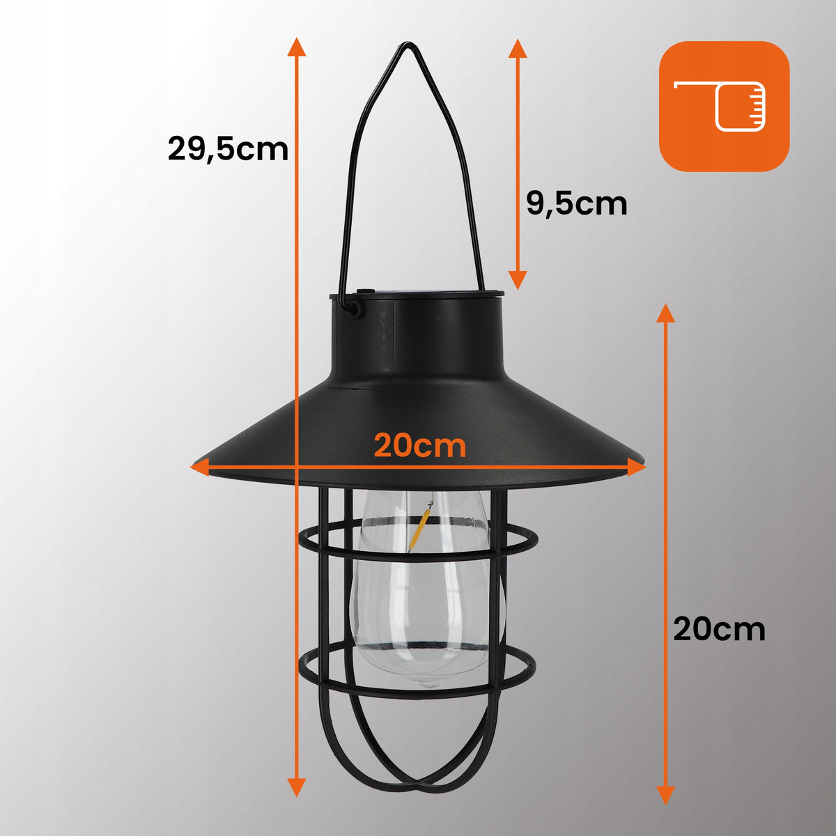 LED solární svítidlo, IP44