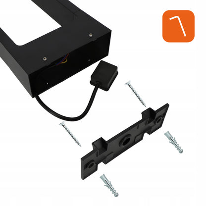 Černý venkovní osvětlovací sloupek 230 V, 60 cm, IP44