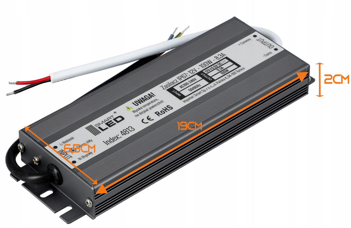LED napájecí zdroj 12 V, 120 W, IP67