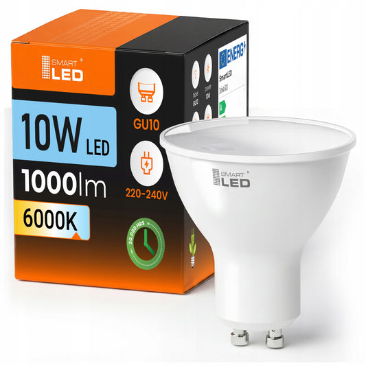Bílá LED žárovka GU10 10 W, 1000 lm, 6000 K – studená bílá