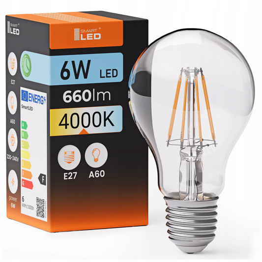 LED žárovka E27 6 W, 660 lm, 4000 K – neutrální bílá