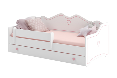 Dětská postel EMMA 140 × 70 cm – růžová