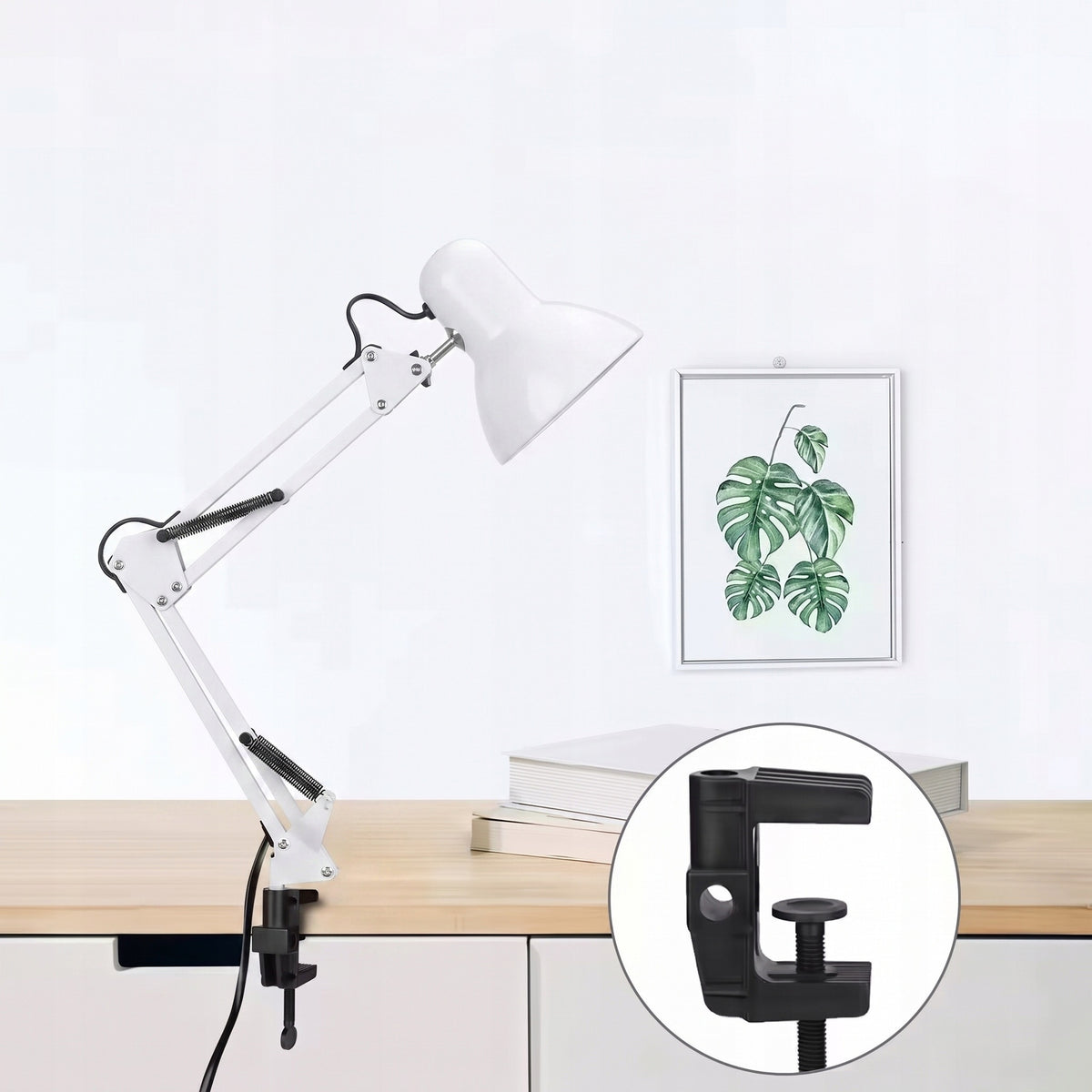 Stolní lampa E27 230 V, nastavitelná, s klipsem