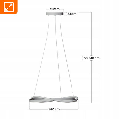 LED závěsné svítidlo 58 W