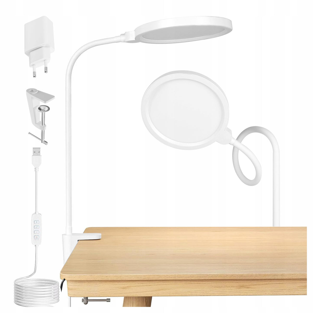 LED stolní lampa 10 W, nastavitelná, 3 režimy barvy světla