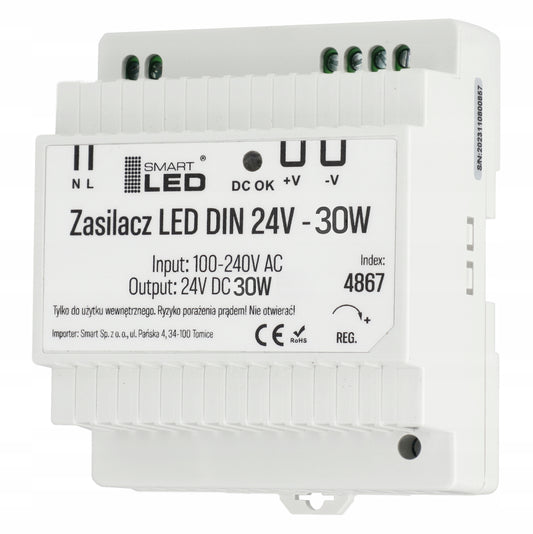 LED napájecí zdroj 24 V, 30 W