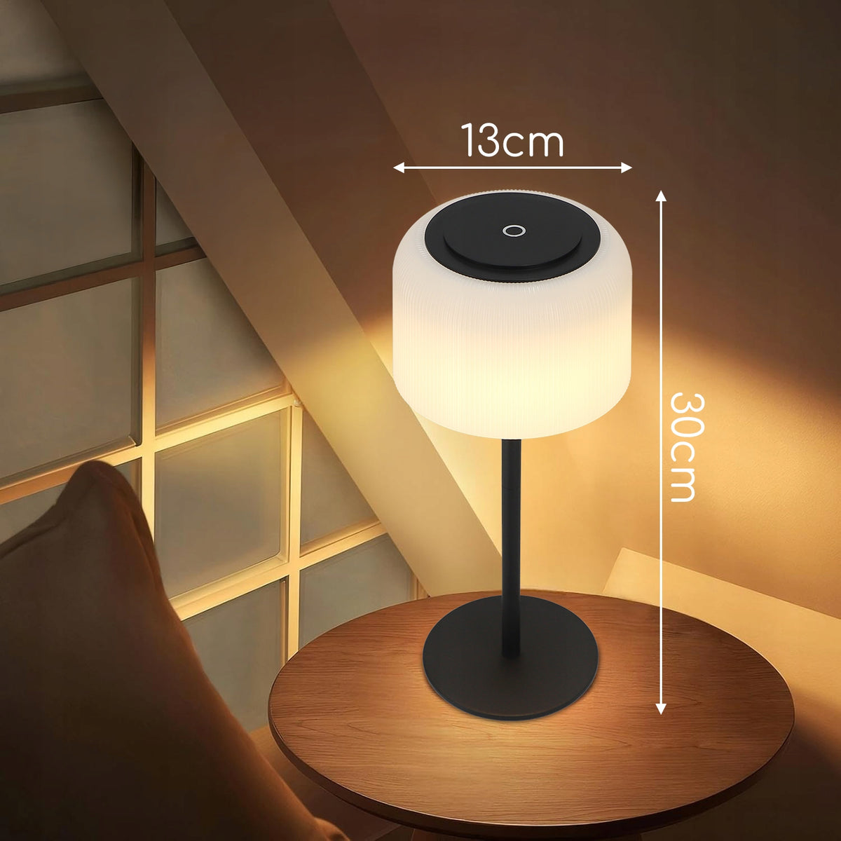 LED stolní lampa, s dotykovým ovládáním, stmívatelná, 3 režimy barvy světla