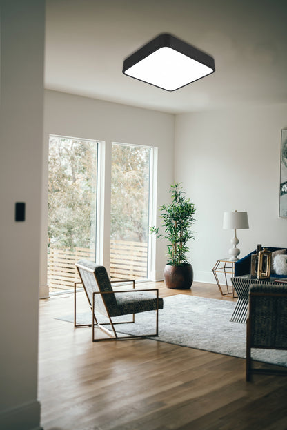 Černý přisazený LED panel 30 W, 30 cm