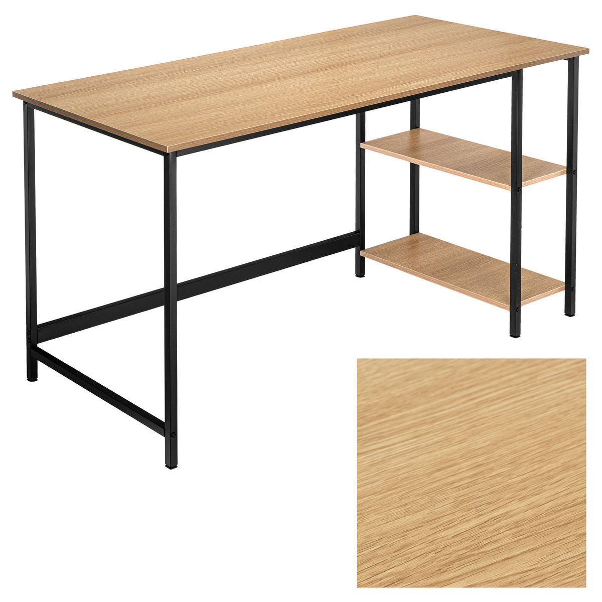 Loftový počítačový stůl FALUN MODERN OAK