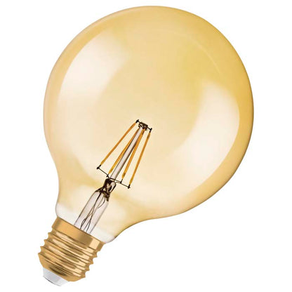 OSRAM Vintage Globe 125 DIMM jantarová 230V E27 LED EQ55 2400K