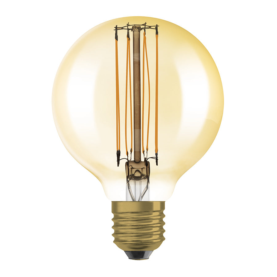 OSRAM Globe 80 DIMM jantarová 230V E27 LED EQ60 2200K