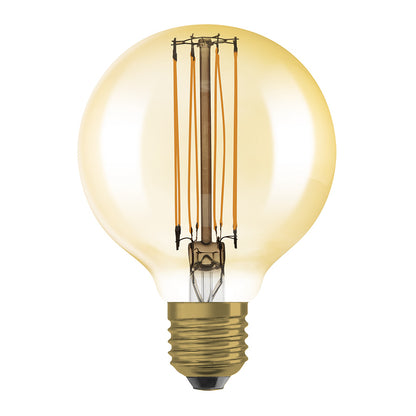 OSRAM Globe 80 DIMM jantarová 230V E27 LED EQ60 2200K