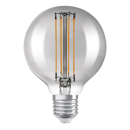 OSRAM Globe 80 DIMM kouřová 230V E27 LED EQ42 1800K