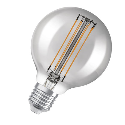 OSRAM Globe 80 DIMM kouřová 230V E27 LED EQ42 1800K