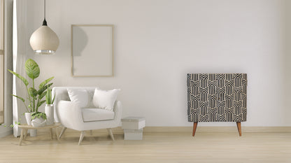 Skříňka Edessa s kostěnou intarzií z masivního mangového dřeva, 75 × 35 × 80 cm