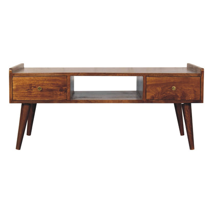 Konferenční stolek Elevated v kaštanovém odstínu, 100 × 50 × 43 cm